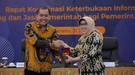 Deputi Bidang Koordinasi Komunikasi dan Informasi Kementerian Koordinator Bidang Politik dan Keamanan (Kemenko Polkam) dalam sambutannya oleh Asisten Deputi Koordinasi Pengelolaan Komunikasi dan Informasi Publik, Agung Pratistho, saat membuka kegiatan Rapat Koordinasi dan Bimbingan Teknis Keterbukaan Informasi Barang dan Jasa Pemerintah bagi Pemerintah Daerah, di Manado, Sulawesi Utara, Kamis 31 Juli 2025. (tim/humas)