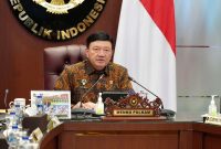 Menteri Koordinator Bidang Politik dan Keamanan Budi Gunawan memimpin rapat koordinasi membahas kondisi keamanan pasca demonstrasi