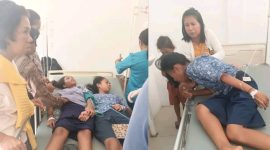 Siwa SMP Negeri Tepa keracunan makanan dalam Program MBG. (foto-viral)