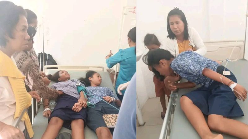 Siwa SMP Negeri Tepa keracunan makanan dalam Program MBG. (foto-viral)