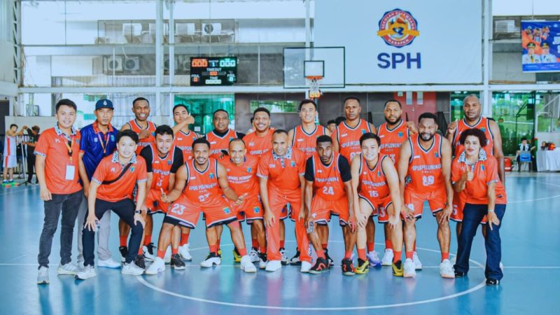 Tim Basket Tembus 16 Besar di Pornas Korpri Palembang. (Foto-ist)