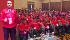Ketua DPD PDIP Papua Pegunungan, Spei Yan Bidana, ST. M.Si saat mengikuti kegiatan Konferda di Merauke 1 Desember 2025. (foto-ist)