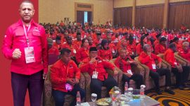Ketua DPD PDIP Papua Pegunungan, Spei Yan Bidana, ST. M.Si saat mengikuti kegiatan Konferda di Merauke 1 Desember 2025. (foto-ist)