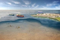 Proyek Lapangan Gas Abadi di Blok Masela di Laut Arafura, lepas pantai Kepulauan Tanimbar dan Maluku Barat Daya, Maluku.  Foto: SKK Migas